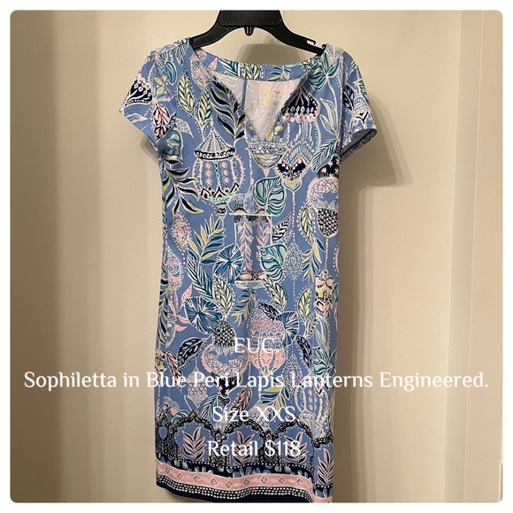 Lilly Pulitzer Dresses & Skirts - Lilly Pulitzer Sophiletta in Blue Peris Lanterns Engineered. Size XXS.